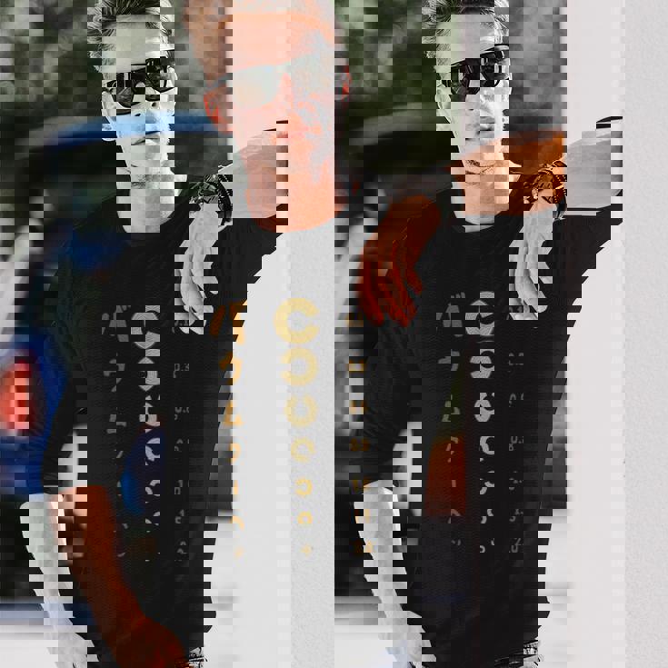 バウムクーヘン 視力検査 長袖Tシャツ 彼への贈り物