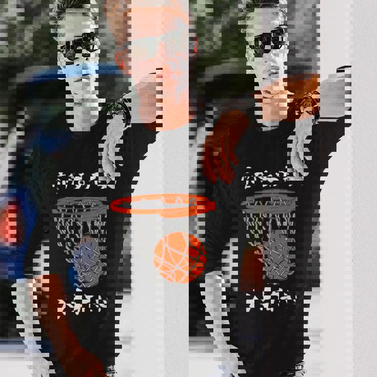 バスケ 面白tシャツ おもしろ 服 ネタ バスケットボール メンズ おもしろグッズ バスケ部 ウケ 下ネタ 長袖Tシャツ 彼への贈り物