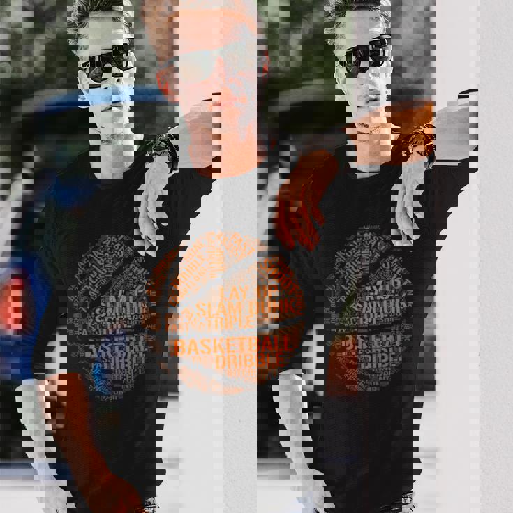 バスケットボール バスケ 面白tシャツ おもしろ 服 メンズ レディース おもしろグッズ バスケ部 長袖Tシャツ 彼への贈り物