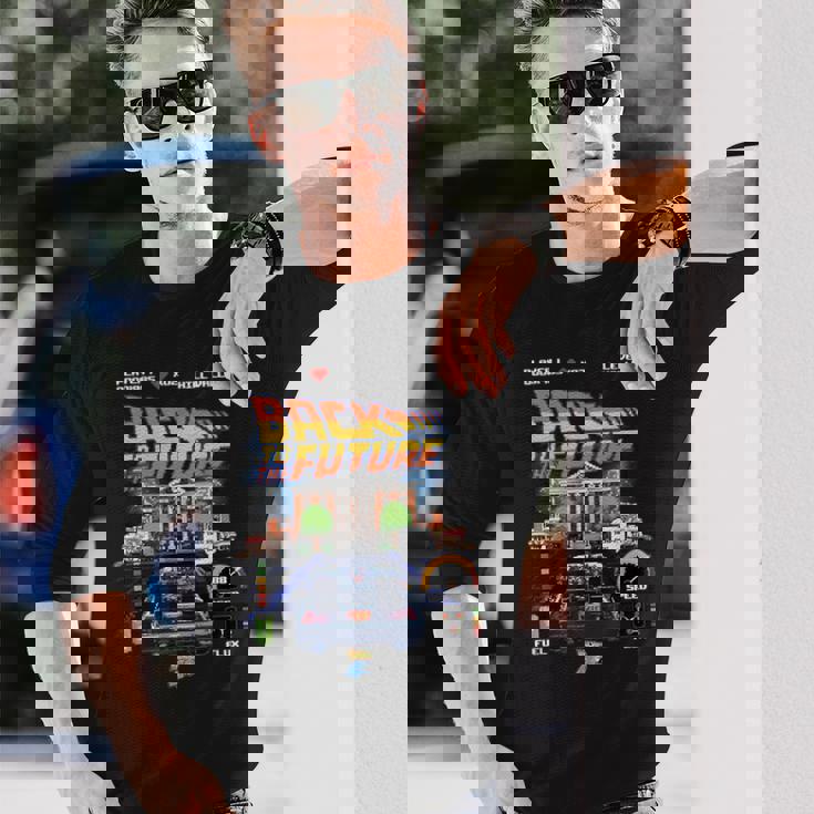 バック・トゥ・ザ・フューチャー 40周年記念ビデオゲームスタイル 長袖Tシャツ 彼への贈り物