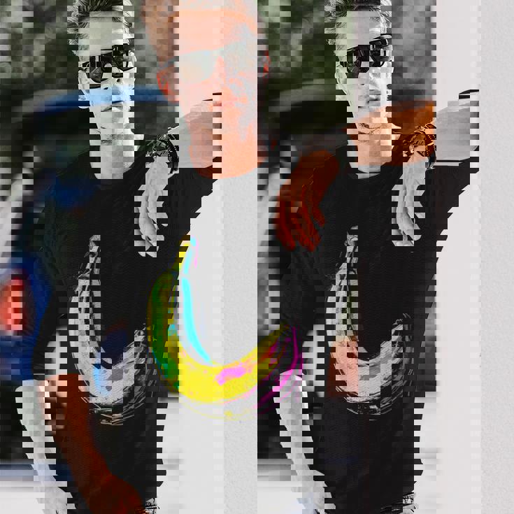 バナナ フルーツ モチーフ イラスト アート バナナ 長袖Tシャツ 彼への贈り物