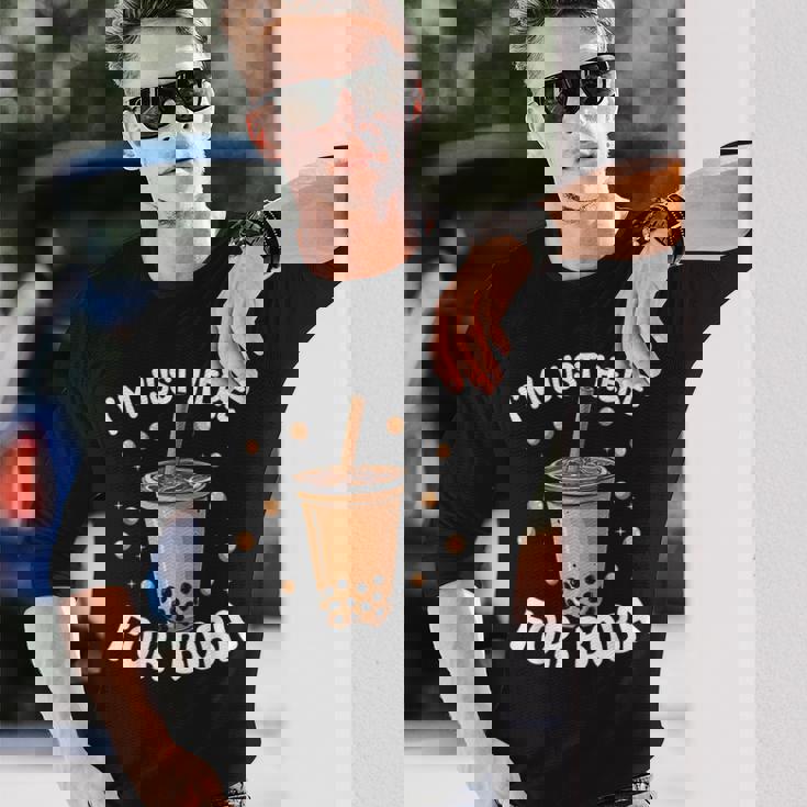 バブルティー かわいい カワイイ グラフィック 面白デザイン ボバティー 長袖Tシャツ 彼への贈り物