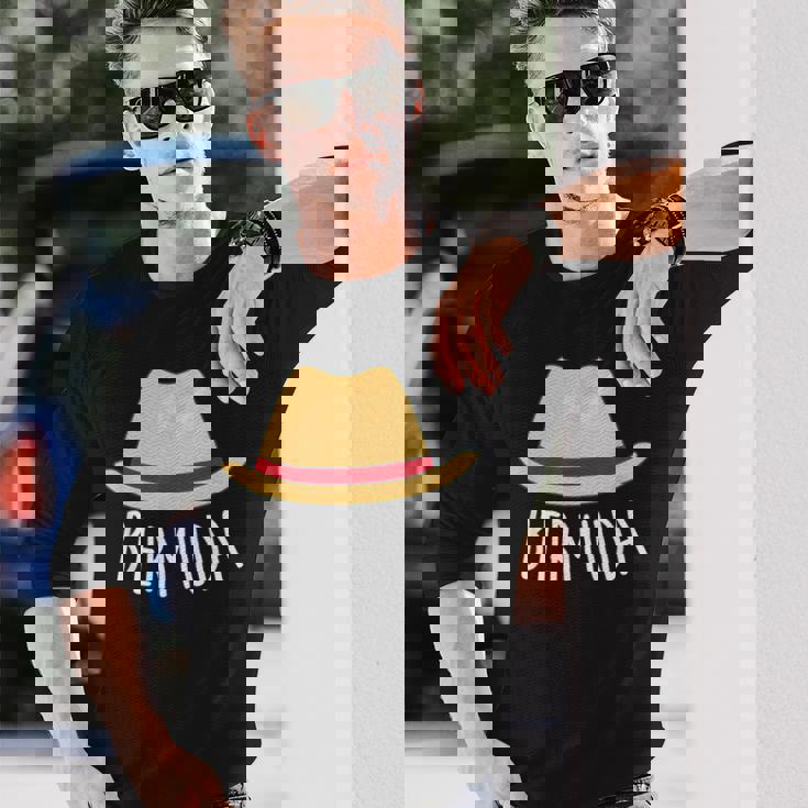 バミューダハット イギリス 海外領土 お土産 長袖Tシャツ 彼への贈り物