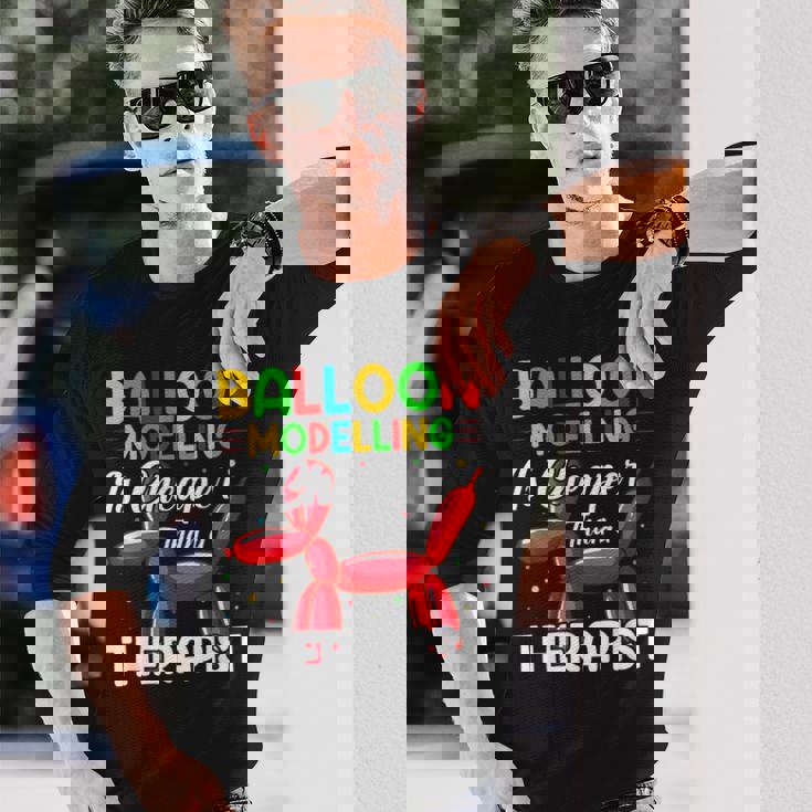 バルーンモデリング セラピストより安価 バルーンアート 長袖Tシャツ 彼への贈り物