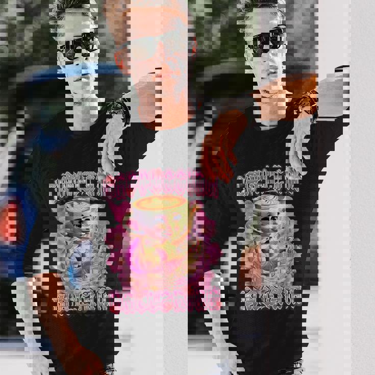 バレリーナ カプチーナ Ai ジェネラーレ イタリアンキャラクター ブレイン 長袖Tシャツ 彼への贈り物