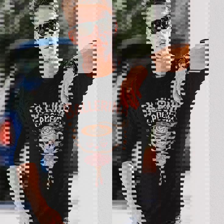 バレリーナ カプチーナ 気まぐれなミームtシャツ 長袖Tシャツ 彼への贈り物