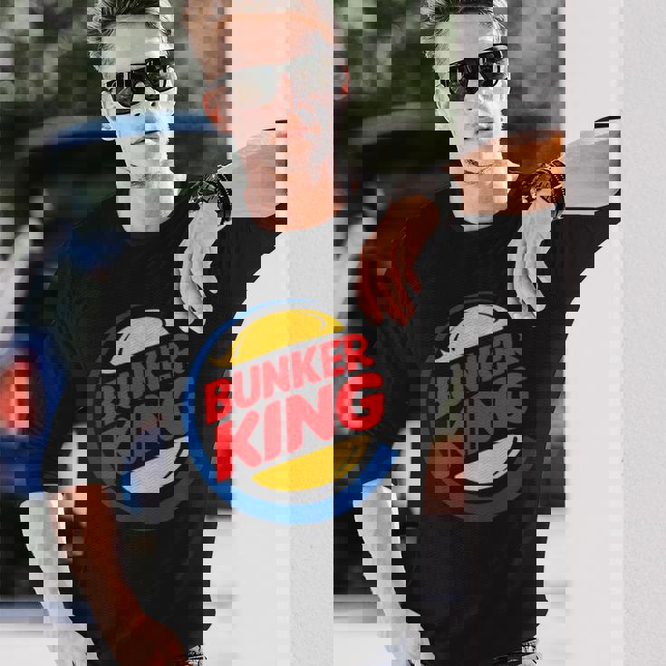 バンカーキング パロディ ファニー アンチトランプ 長袖Tシャツ 彼への贈り物