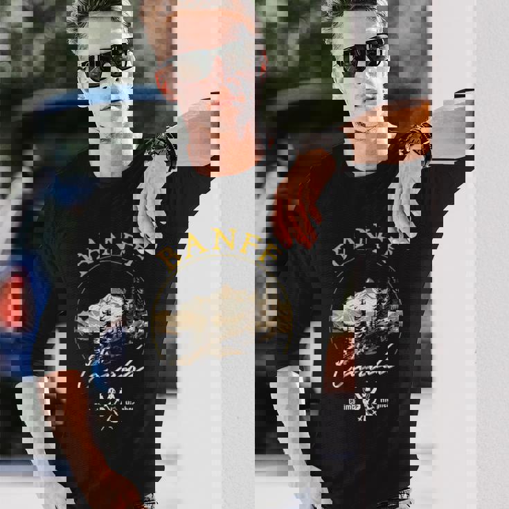 バンフ レトロ ヴィンテージ アパレル バンフ お土産 長袖Tシャツ 彼への贈り物