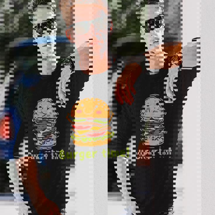 バーガータイム 長袖Tシャツ 彼への贈り物