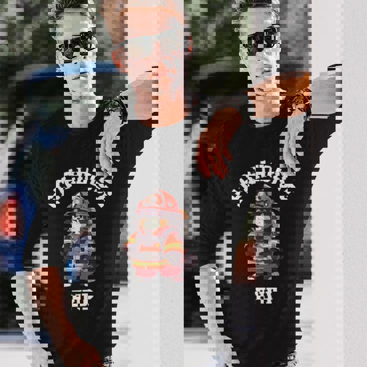 バーニーズマウンテンドッグ ファイヤーハウス パップ 面白い 消防士 長袖Tシャツ 彼への贈り物