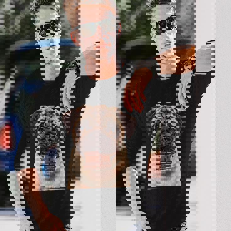 パグチョコレート 長袖Tシャツ 彼への贈り物