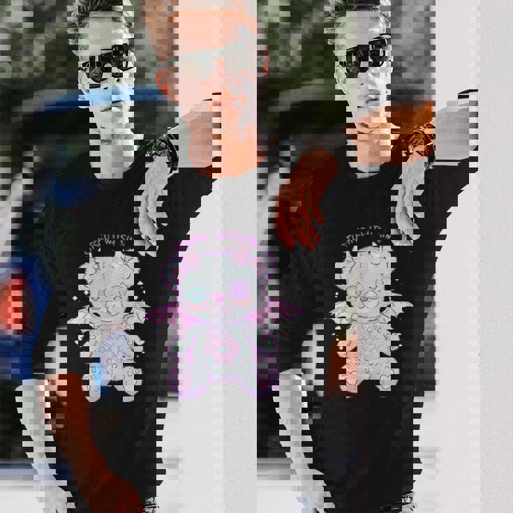 パステルゴス カワイイ 鬼熊 不気味 かわいい 長袖Tシャツ 彼への贈り物