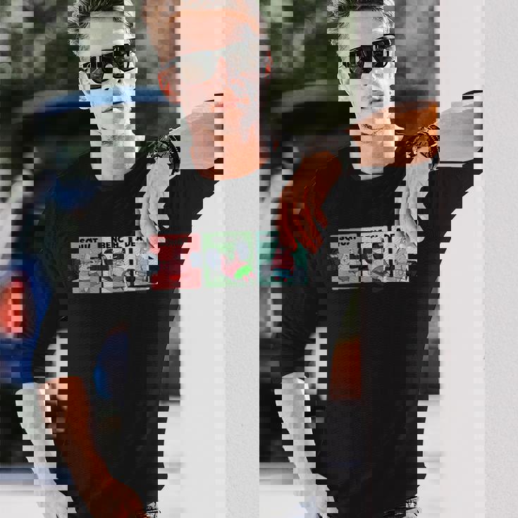 パトリック スクワット、ベンチ、デッドリフト 面白いパワーリフティング 長袖Tシャツ 彼への贈り物