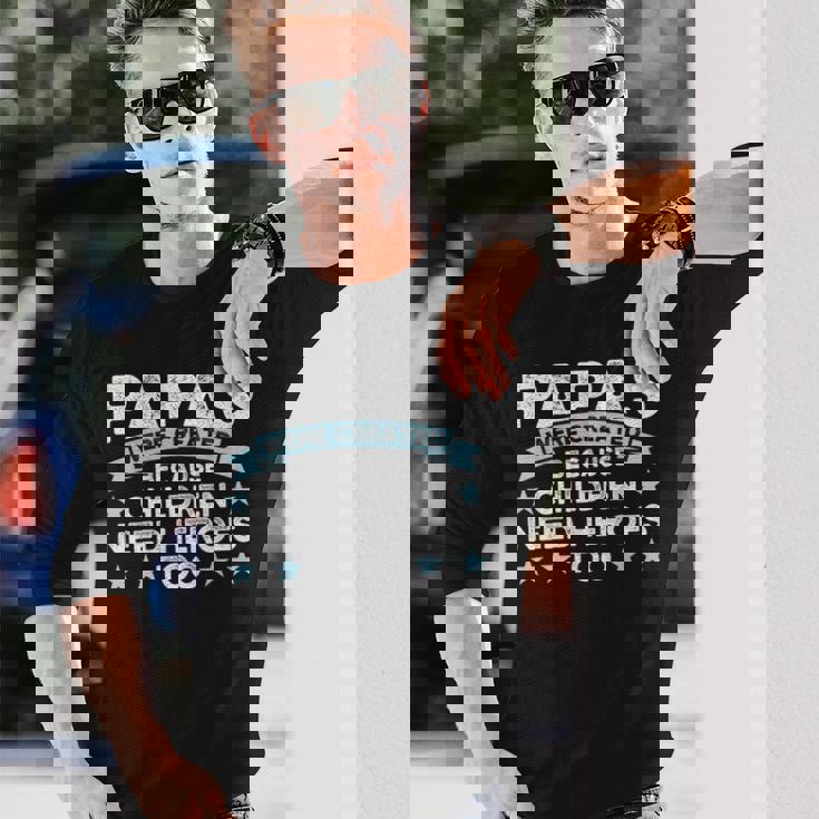 メンズ パパスは子供の家族のパパから 長袖Tシャツ 彼への贈り物