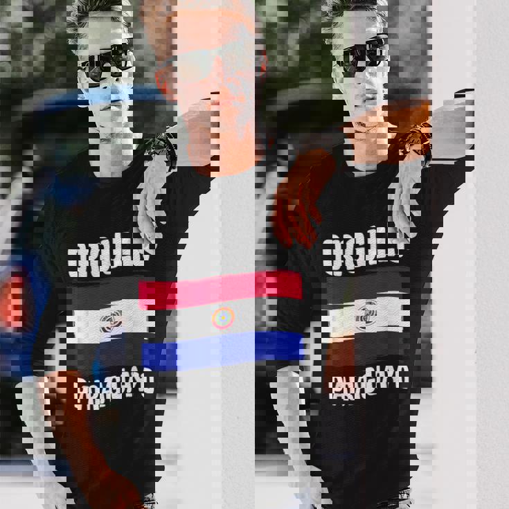 パラグアイプライド パラグアイ国旗 Orgullo Paraguayo 長袖Tシャツ 彼への贈り物