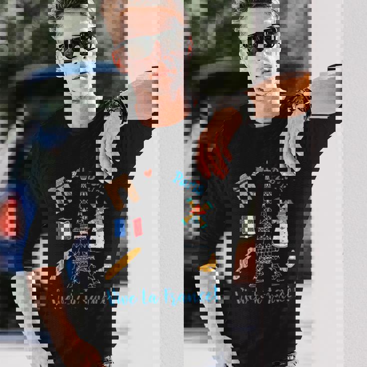 パリ お土産 エッフェル塔 フランス ヴィーヴ ラ・フランス 長袖Tシャツ 彼への贈り物