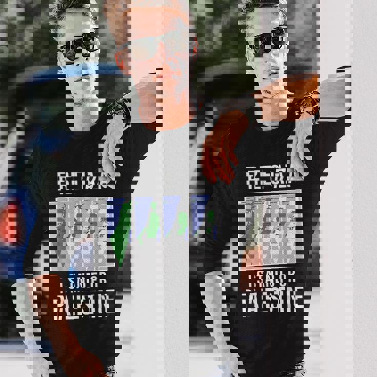 パレスチナギフト フィリストエルサレム パレスチナの自由 長袖Tシャツ 彼への贈り物