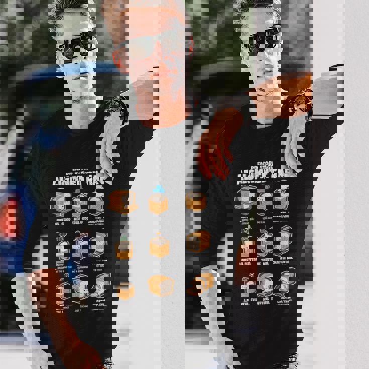 パン収納 アライメントチャート パンメーカー おもしろパン屋 長袖Tシャツ 彼への贈り物