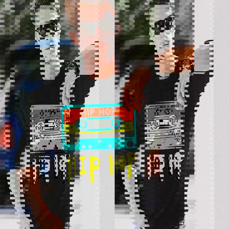 ヒップホップカセットテープ 長袖Tシャツ 彼への贈り物