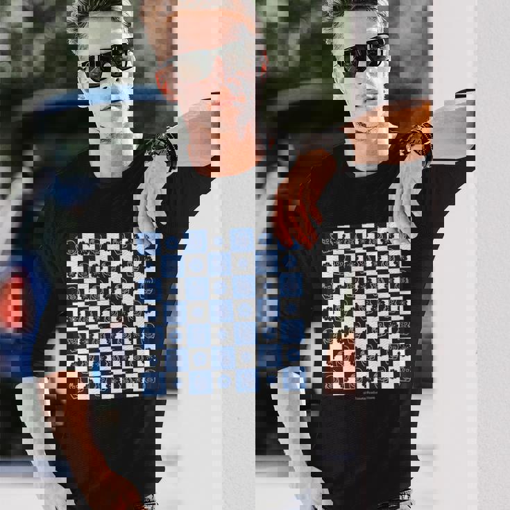 ヒョウタンツギ 和柄市松模様 Ctezuka Productions 長袖Tシャツ 彼への贈り物