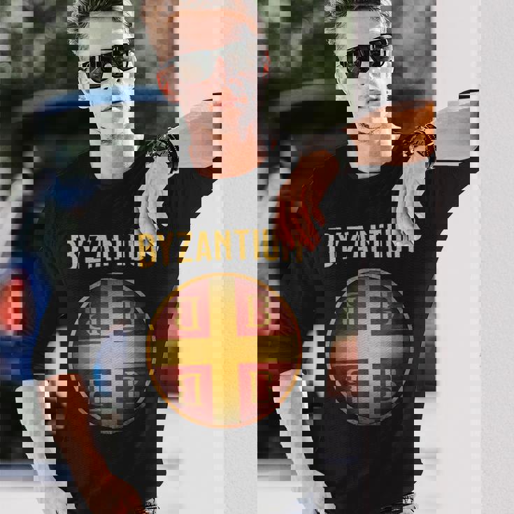 ビザンチウムのシンボル コンスタンティノープルとビザンツ帝国 長袖Tシャツ 彼への贈り物