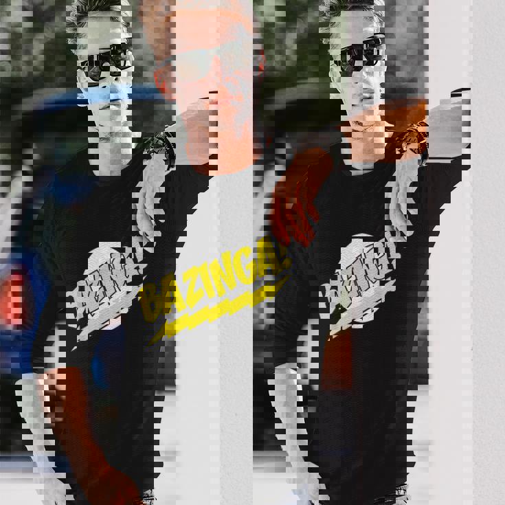 ビッグバン理論ロゴ Bazinga 長袖Tシャツ 彼への贈り物