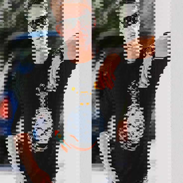 ビットコイン・ザ・ムーン・クリプト 長袖Tシャツ 彼への贈り物