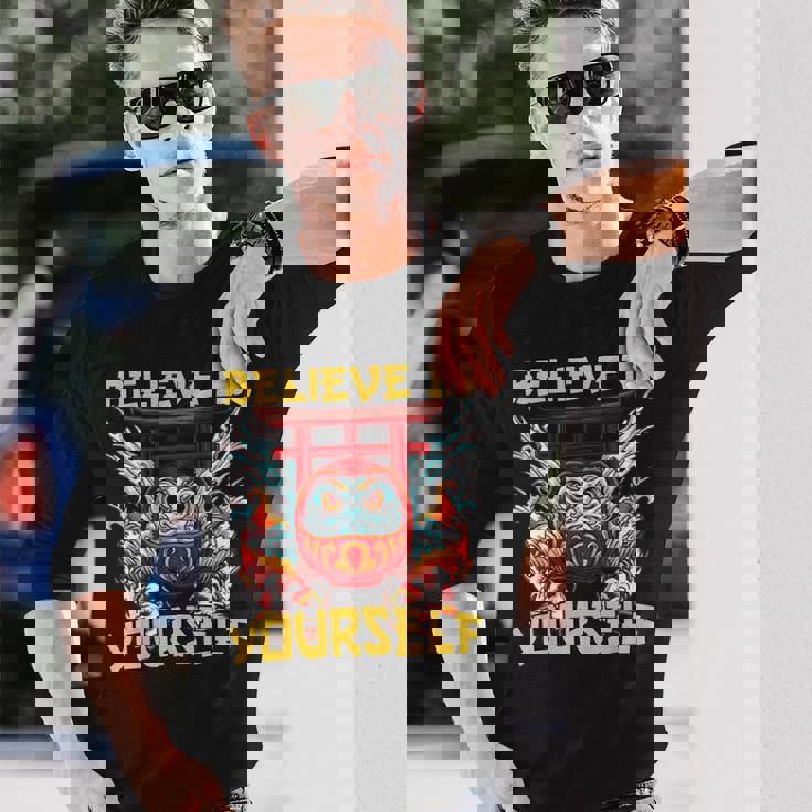 ビリーブインユアセルフ 鯉のぼりだるま 長袖Tシャツ 彼への贈り物