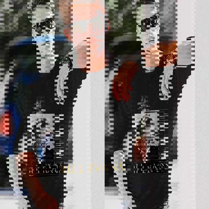 ビルエバンス_001 長袖Tシャツ 彼への贈り物