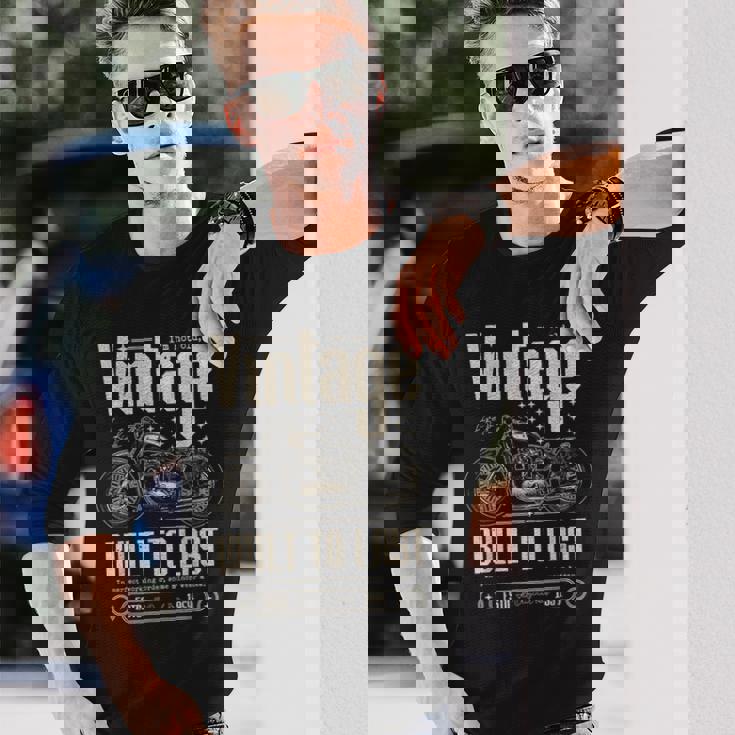 ビンテージ バイク バイカー バイクの誕生日 1954 年生まれ 長袖Tシャツ 彼への贈り物