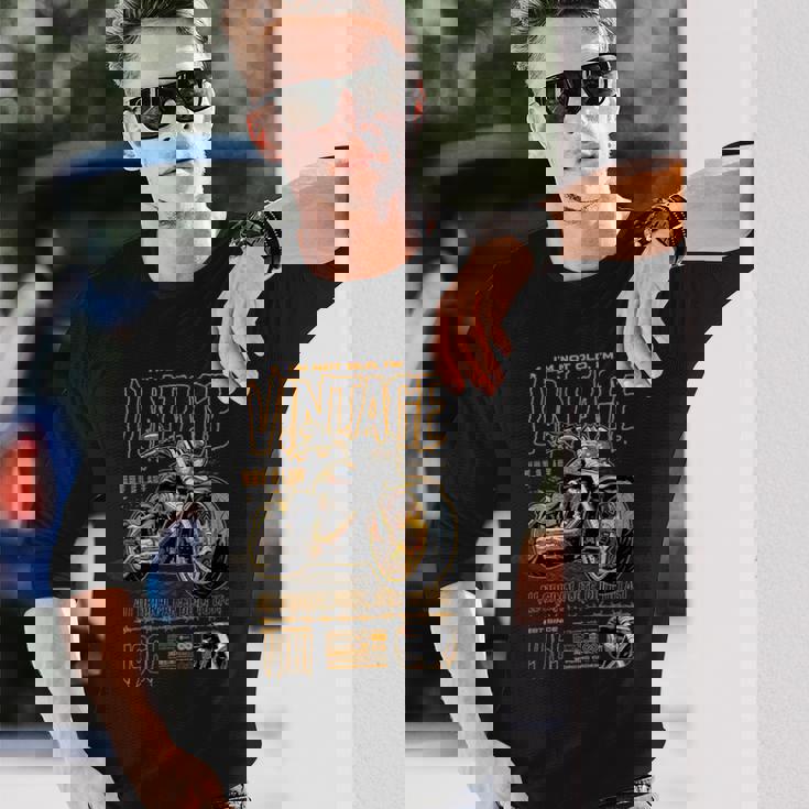 ビンテージ バイク バイカー バイクの誕生日 1961 年生まれ 長袖Tシャツ 彼への贈り物