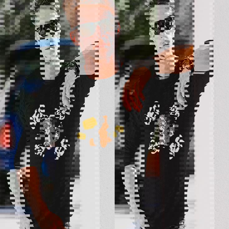 ビールセント・バーナード犬 長袖Tシャツ 彼への贈り物