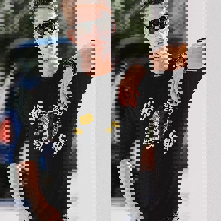 ビールボーダーコリー 犬 長袖Tシャツ 彼への贈り物