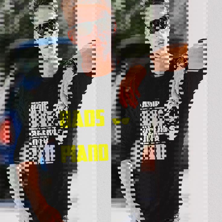 メンズ ピアニスト ピアノ奏者 父の日 言うピアノ奏者 長袖Tシャツ 彼への贈り物