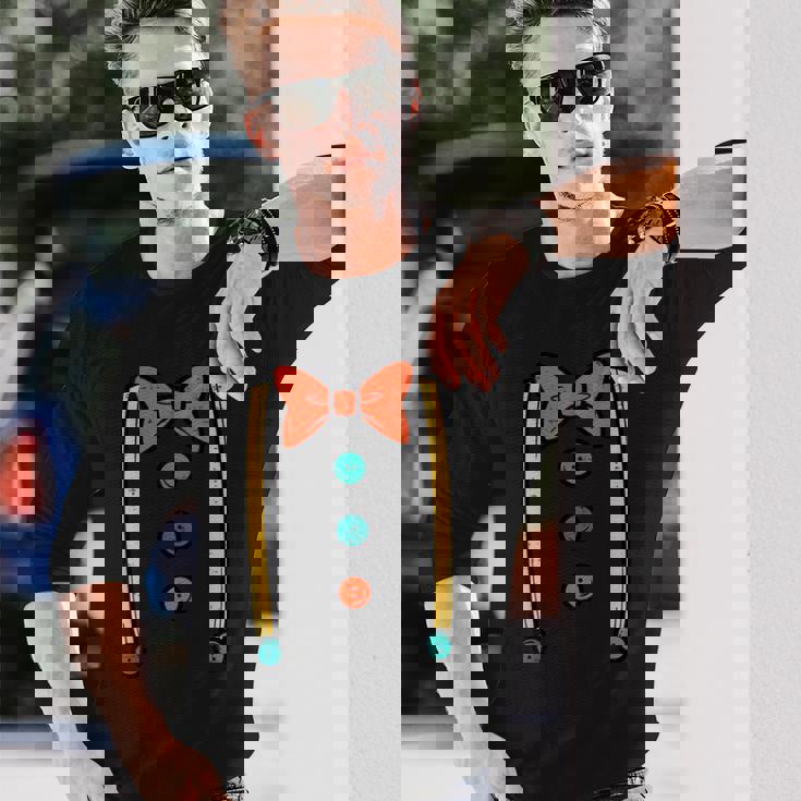 ピエロ 蝶ネクタイ サスペンダー コスチューム かわいい ハロウィン 男性 男の子 キッズ 長袖Tシャツ 彼への贈り物