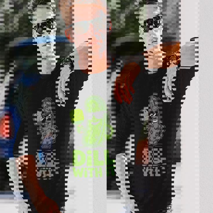 ピクルス ピックルボール キュウリ ベジタリアン ディル With It メンズ レディース 長袖Tシャツ 彼への贈り物