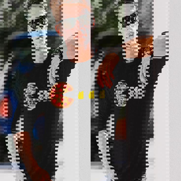 ピザとビール 楽しいピザ ナイトゲーマー ピザ 長袖Tシャツ 彼への贈り物