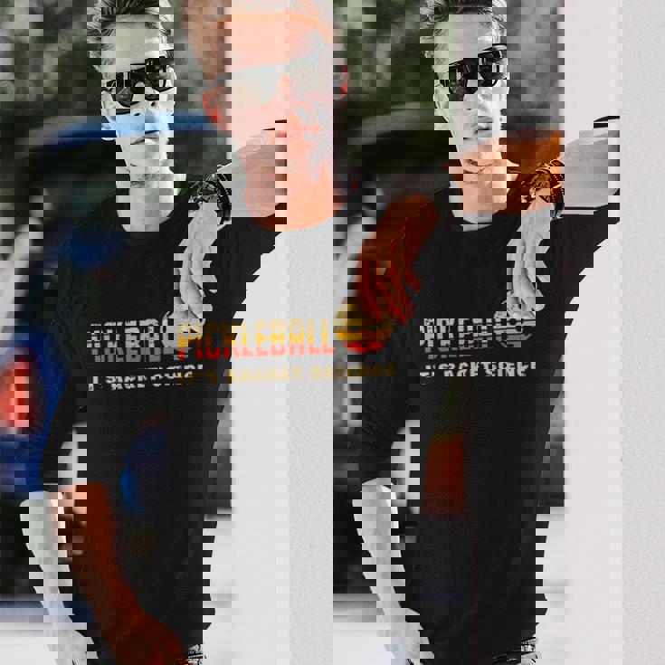 ピックルボール それはラケット・サイエンス 面白いピックルボール 長袖Tシャツ 彼への贈り物