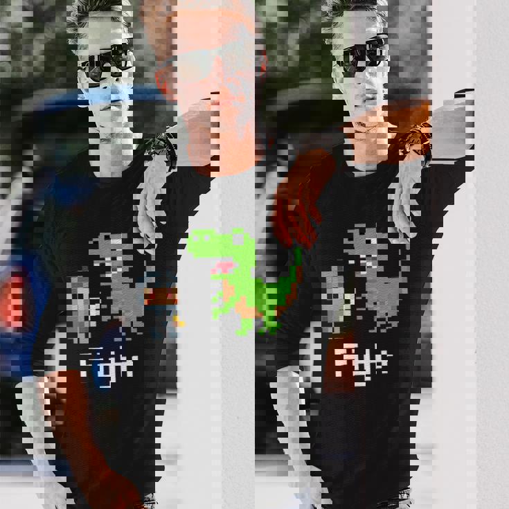 ファイト Rpg ゲーム ドット絵 モンスター 勇者 かわいい 長袖Tシャツ 彼への贈り物