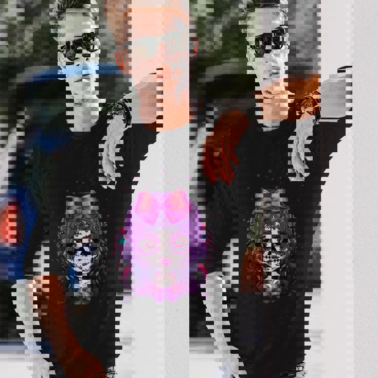 フェアリースケルトン 死者の日 Dia De Los Muertos ハロウィン 長袖Tシャツ 彼への贈り物