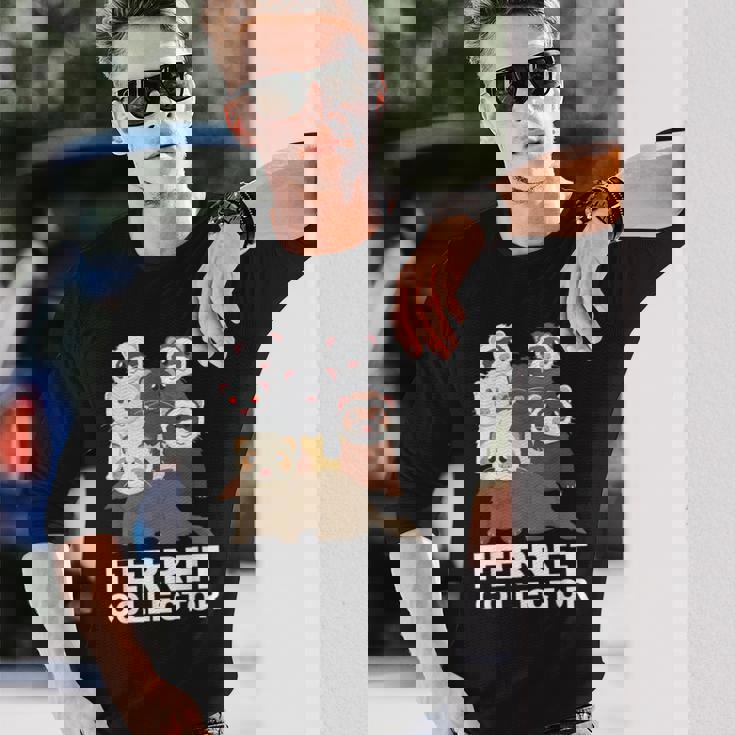 フェレット コレクター ファニー フェレット 恋人 長袖Tシャツ 彼への贈り物