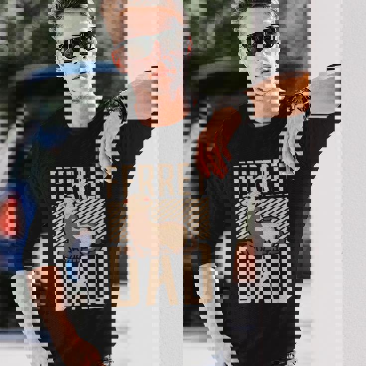 フェレット ダッド フェレット 長袖Tシャツ 彼への贈り物