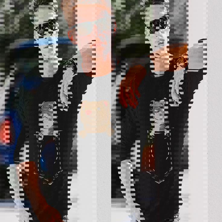 フェレットバッグ ペットチェストバッグ ファニーフェレット 長袖Tシャツ 彼への贈り物