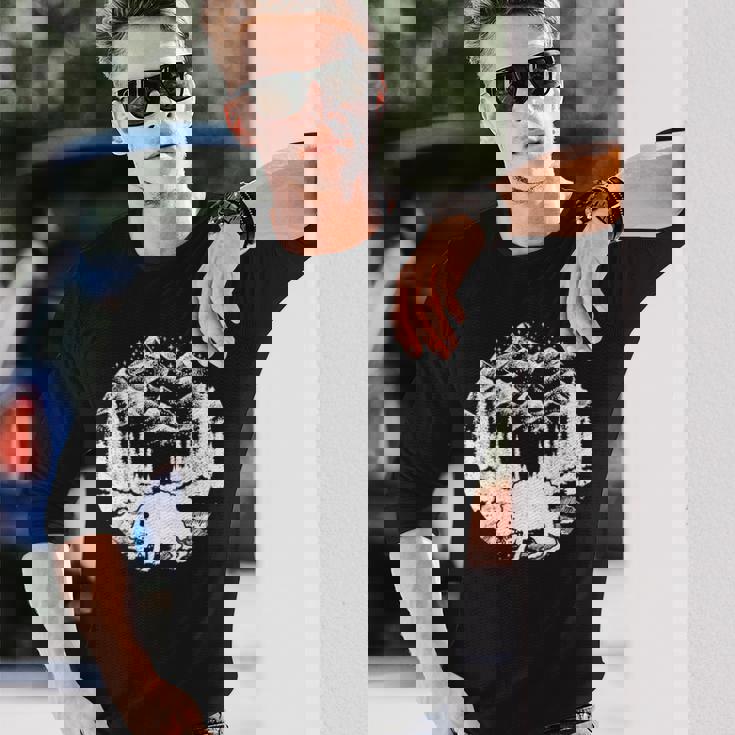 フォレストマウンテンの面白いスクオンク 星 Cryptid 内向性 長袖Tシャツ 彼への贈り物