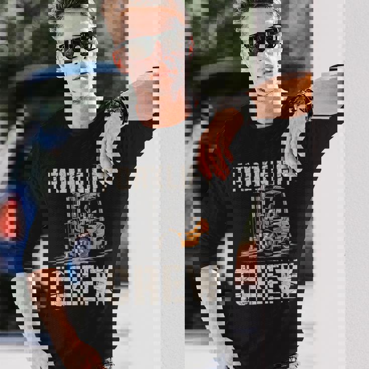 フォークリフト クルー ヴィンテージ 倉庫 作業員 倉庫 長袖Tシャツ 彼への贈り物