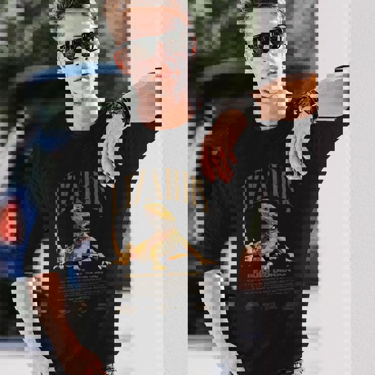 フトアゴヒゲトカゲ ストリートウェア トカゲ キーパー 長袖Tシャツ 彼への贈り物