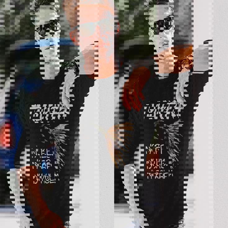 フライフィッシング用ブラックtシャツ テンカラ 長袖Tシャツ 彼への贈り物