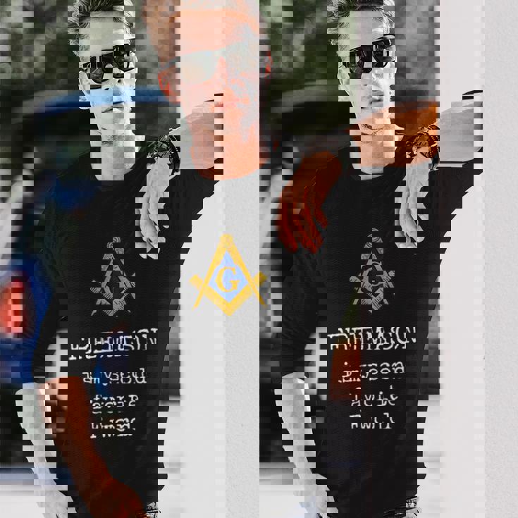 フリーメイソン マイセカンドフェイク F Word Naughty ファニーフリーメーソン 長袖Tシャツ 彼への贈り物