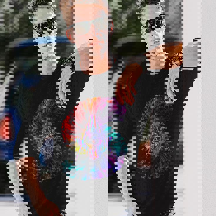 フリーメイソンs&C「シームレスカラースペクトラム」のフリーメイソンシンボル。 長袖Tシャツ 彼への贈り物