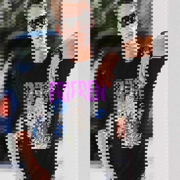 フリーレンと一緒にネモフィラの花園で冷やす時間 長袖Tシャツ 彼への贈り物